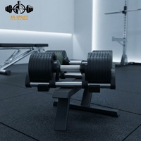 Ensemble d'haltères réglables de 40 kg, équipement de fitness, support pour haltères, haltères réglables pour la salle de sport