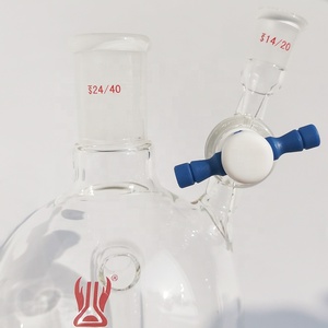 Verrerie <span class=keywords><strong>de</strong></span> laboratoire, tête <span class=keywords><strong>de</strong></span> distillation en verre borosilicate <span class=keywords><strong>de</strong></span> haute précision avec <span class=keywords><strong>robinet</strong></span> en PTFE - Product Image 2