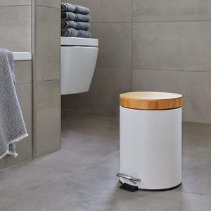 Cestino da bagno bianco e naturale da 3 litri - Product Image 1