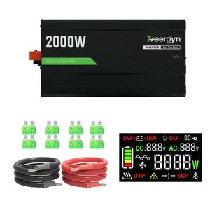 Inversor de Onda Sinusoidal Pura de 2000W, Pico de 4000W, 12V/24V/48V a 110V/220V CA, Convertidor de Arranque Suave para Hogar Solar, RV, Marino, Camper, Camión - Product Image 1