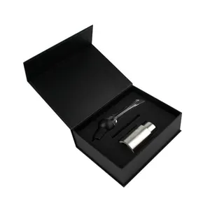 中国供应商工艺优质批发磁性封口哑光黑色纸制礼品盒，配有EVA泡沫塑料插件