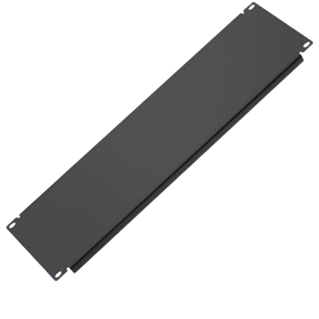 3U 19 Inch Blank Rack Panel 1.4mm Cold Rolled Steel Black Powder Coated Screw Mount for Standard 19" Server Rack