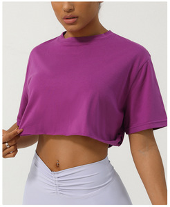 Haut court décontracté d'été pour femme, coupe ample, idéal pour le yoga, la course, le sport et le fitness - Product Image 3