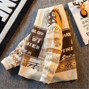 Goomil cho Lee người đàn ông Retro lười biếng phong cách mùa đông áo len giáng sinh dày dệt kim với mỹ hợp thời trang thương hiệu logo vài Hàng dệt kim - Product Image 2