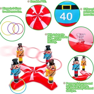 PVC <b>Inflatable</b> Nutcrackers Ring Toss <b>Game</b> 31.1*13.4 Inch for Kids and Adults Indoor Outdoor Xmas Holiday Party Decorations - Product Image 3