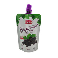 Op maat gemaakte, gestanste, staande verpakking voor vloeistoffen met gravureprint en uitgietmond voor druivensap & fruitpuree