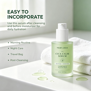 Private <b>Label</b> Cica Calm Facial Serum Centella Extract Hyaluronic Acid Hydrating Skin Care Product - Product Image 1