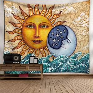 Großhandel Digitaldruck <span class=keywords><strong>Tarot</strong></span> Sonne und Mond Mandala Home Decoration Tapisserie - Product Image 2