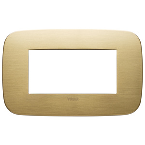 Vimar Brushed Brass Wall <b>Plate</b> 15x9.6 Cm For <b>Switches</b> - Product Image 1