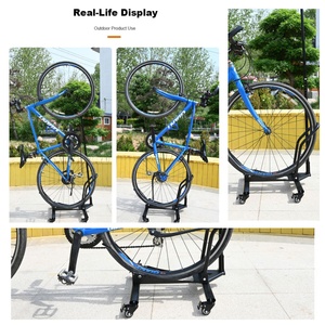 Support Vélo Horizontal Vertical, Hauteur Réglable, pour VTT, Route, Vélo Pliable, Râtelier <span class=keywords><strong>de</strong></span> Rangement pour Garage - Product Image 5