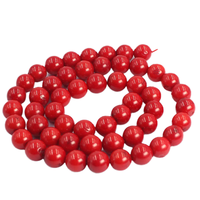 Perles rondes en corail rouge naturel d'origine, 4 mm, certifiées par un tiers, à vendre