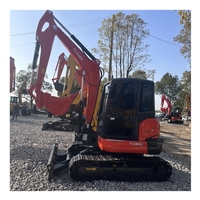 Excavadora de cadenas Kubota Kx165-5 de 5.5 toneladas con certificación CE/EPA, miniexcavadora usada U17 U20 U30 U35 Kx135 Kx155 U55-4 Kx163 Kx175, tractor barato