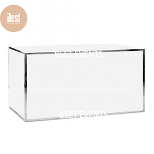 Đảng sử dụng đồ nội thất thanh hình dạng thẳng khung thép không gỉ trắng Acrylic xách tay gấp bảng thanh - Product Image 2