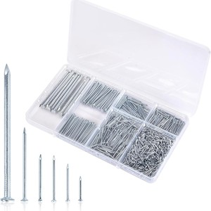 Concrete <b>Nails</b> 750pcs 1-2.5mm Diameter 20-50mm Length Steel Smooth Shank Sharp Point Polished Surface For Construction And - Product Image 1