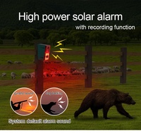 Alarma con Sensor de Movimiento, Luz de Alarma Solar Estroboscópica para Exteriores, IP65 Impermeable, Sirena Solar de Seguridad para Hogar, Granja, Establo, Patio