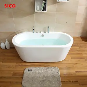 อ่างอาบน้ำทรงรีแบบตั้งพื้นพื้นสำหรับโรงแรมวิลล่า