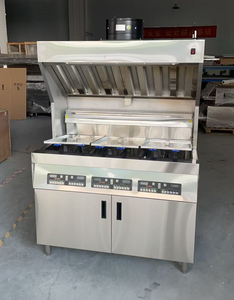 <span class=keywords><strong>Friteuse</strong></span> ronde électrique/<span class=keywords><strong>gaz</strong></span> Shineho personnalisée de style Florigo avec filtre à huile pour usage commercial - Product Image 6