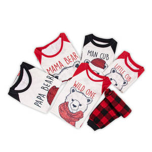 Conjunto de pijama suave de manga larga transpirable al por mayor para ropa de vacaciones familiar - Product Image 1