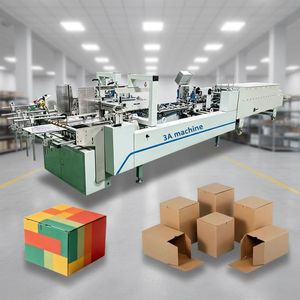 3A-800WK Pneumatic Cold Glue Automatic Cardboard <b>Box</b> <b>Folder</b> Gluer 800mm Mini Design - Product Image 1