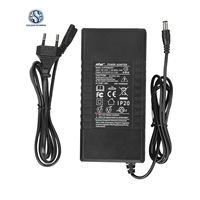 Cargador de 42V-54.6V 2A DC2.1 Resistente al Agua de Fácil Instalación para Scooter, Enchufe EU/UK/US, Cabezal M1 de Plástico