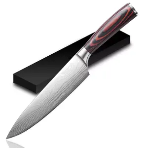 Kitchen Knife High-quality Wood Handle Stainless Steel 8inch Chef Knife Free Shipping