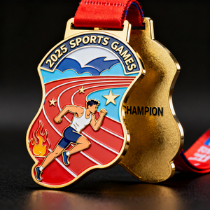 Medallas Deportivas Personalizadas al por Mayor, Diseño Personalizado de Taekwondo, Bádminton, Baloncesto, Maratón, Premios 3D, Metal, Latón, Aleación de Zinc - Product Image 1