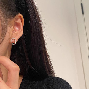 Simple Geometric Half Hoop Zircon <b>Ear</b> <b>Cuff</b> <b>Earrings</b> For Women Fashion <b>Ear</b> Jewelry - Product Image 3