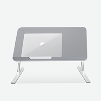 Table pliante pour ordinateur portable en bois, réglable, pliable, 48 cm, plateau pour ordinateur portable, lit, bureau carré, table portable pour lit