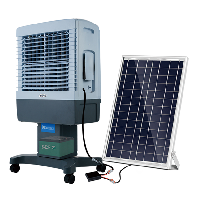 China Wholesale 20L DC 24V Portable Rechargeable Battery Powered Cooling Fan Solar Water Evaporative Air Cooler for House