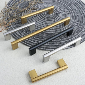 Hiện đại đơn giản vuông T-Bar ngăn kéo xử lý thép không gỉ Vàng kết thúc tủ bếp dressers khách sạn phòng khách Trung Quốc - Product Image 1