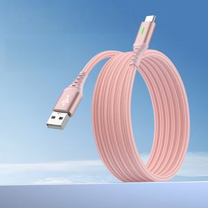 Câble USB 3.0 Type C à charge rapide 3A avec logo OEM, 3ft, 6ft, 9ft, en alliage d'aluminium et nylon tressé, PD 60W, USB A vers C pour <span class=keywords><strong>iPhone</strong></span> - Product Image 1