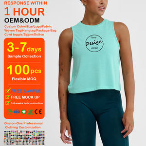 Débardeur court sans manches OEM en coton de haute qualité pour femme, coupe décontractée, style athlétique, vente en gros - Product Image 1