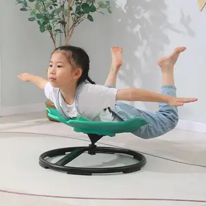 Kids Swivel Chair Carousel Spin Sensory Chair Training Body Coordination Kids Spinning Chair For Autism Metal Base Non-Slip