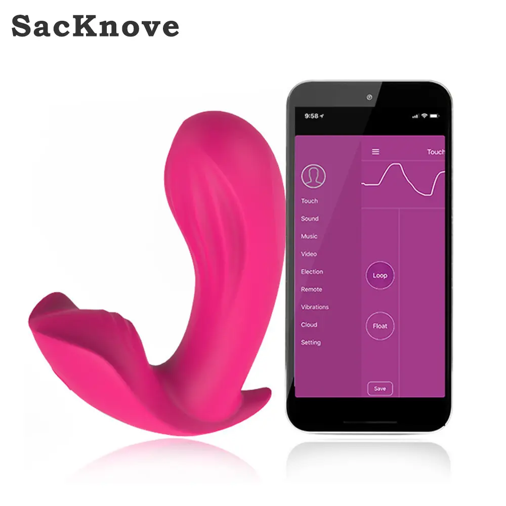 SacKnove-Consolador masajeador impermeable controlado por aplicación móvil inalámbrica de alta gama para adultos, juguete sexual con vibrador portátil de huevo