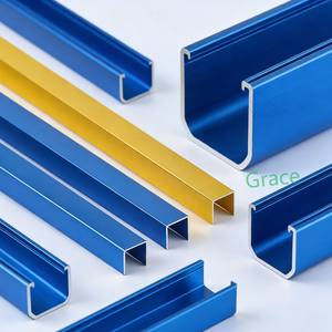 Perfil de Canal de Aluminio en Forma de <span class=keywords><strong>U</strong></span>, Riel Guía para Fijación de Vidrio y Ranura, Banda de Borde y Tira de Retención para Uso Industrial y Decorativo - Product Image 3