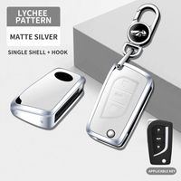 Housse de clé pliable en alliage de zinc de luxe pour Toyota Auris Corolla Avensis Verso Yaris Aygo Camry RAV4 Fortuner Hilux Accessoires automobiles