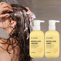 Shampooing et après-shampoing hydratant et lissant anti-frisottis au miel de Manuka bio, végan, 300 ml, marque privée, pour cheveux bouclés