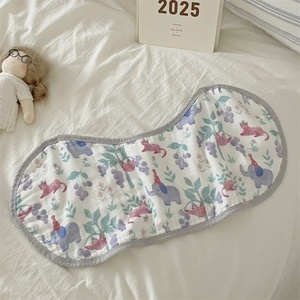 Grand Bavoir pour Bébé, Serviette Anti-Salive 6 Couches en <span class=keywords><strong>Gaze</strong></span> <span class=keywords><strong>de</strong></span> <span class=keywords><strong>Coton</strong></span> et Bambou avec Protection d'Épaule - Product Image 5