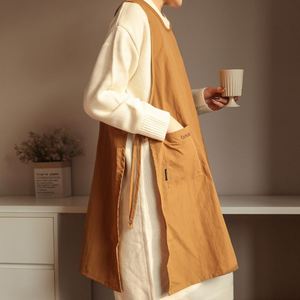 Delantal de Cocina Japonés Impermeable sin Mangas para Mujer, con 2 Bolsillos, Antipolvo y Antimanchas, Venta al por Mayor - Product Image 1