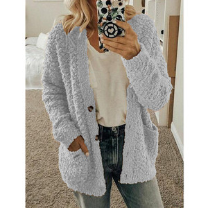 Casual Casaco de camisola das mulheres com dois bolsos Multi-Color Patchwork <span class=keywords><strong>Jacket</strong></span> Inverno Boutique Moda Roupas para senhoras - Product Image 4
