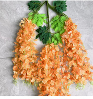 Fleur de glycine artificielle faite à la main de haute qualité, 50 cm, décoration suspendue pour plafond de mariage ou aménagement d'intérieur