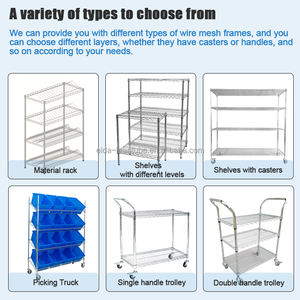 Nhà Máy Bán Buôn Heavy-Duty Kim Loại Kệ Dây Kệ Đơn Vị 8 Tier Có Thể Điều Chỉnh Lưu Trữ Giá Multilayer Kệ Thép Cho Nhà Để Máy - Product Image 5