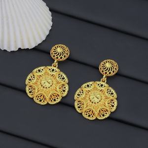 JXX Fashion High-End Women's Jewelry <b>Set</b> 24k Gold Plated <b>Bracelet</b> Necklace Bangle Earring for Wedding and Party - Product Image 4