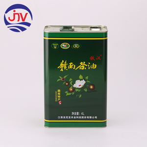 Venta al por mayor: Lata cuadrada de hojalata de 4L apta para uso alimentario, envase metálico vacío para aceite de oliva, forma rectangular, fabricada por Rectified - Product Image 1