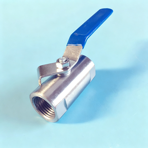 Mini-vanne à boisseau sphérique en acier inoxydable 1 pièce, filetage femelle NPT BSP, pour eau, gaz, huile, avec levier d'arrêt, passage pleine largeur, utilisation durable - Product Image 6