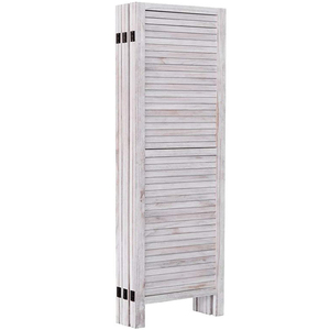 Séparateur de pièce classique en bois blanc, écrans de séparation hauts et pliants et diviseurs de pièce - Product Image 6