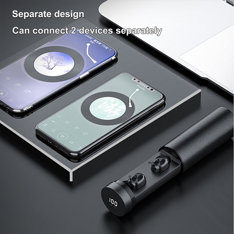 B9 Vrai Sans Fil Écouteurs 5D Stéréo Écouteurs affichage Numérique casque Mini TWS 5.0 Étanche Bluetooth écouteurs