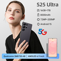 Nuevo Smartphone S25 Ultra 5G, Pantalla HD de 7.3 Pulgadas, Deca Core, Cámara Trasera de 108MP, Versión Global Android 15, Teléfono Móvil LTE
