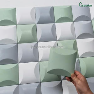 JSSUPER tridimensionnel 3D brique de ciment café Restaurant fond mur intérieur extérieur Art étanche carrelage mural - Product Image 1