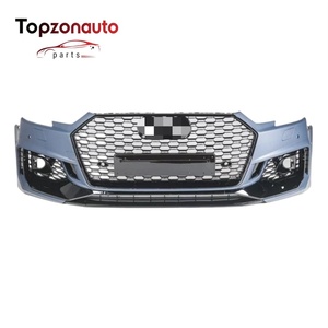 Copertura Paraurti Anteriore Topzonauto per Audi <span class=keywords><strong>A4</strong></span> B9 <span class=keywords><strong>Sedan</strong></span> 2016-<span class=keywords><strong>2019</strong></span>, Griglia Anteriore Verniciabile in Materiale PP, Montaggio Diretto Aftermarket - Product Image 1